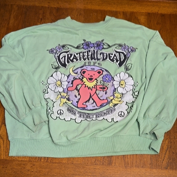 GRATEFUL DEAD Mint Green Sweatshirt DIVIDED colab - Picture 3 of 8